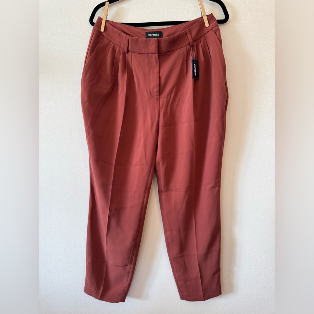 Express high waisted pleated ankle Trousers pants 8 R.